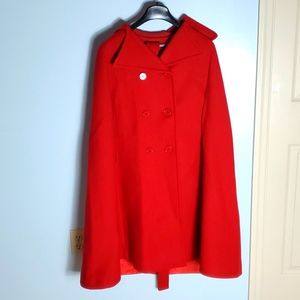 Vintage red cape jacket size small
